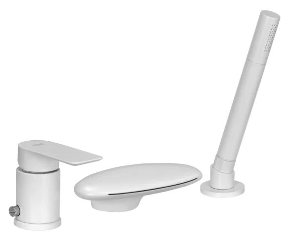 Смеситель для ванны Remer Infinity I07UFBO, белый матовый