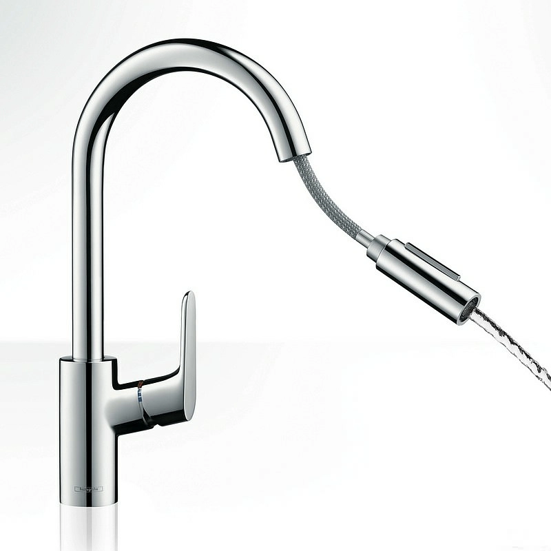 Смеситель для кухонной мойки Hansgrohe Focus 31815000 с вытяжным изливом, хром
