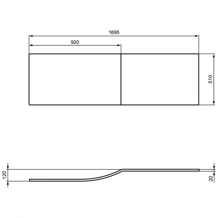Панель для ванны Ideal Standard Connect Air 170 см E108401