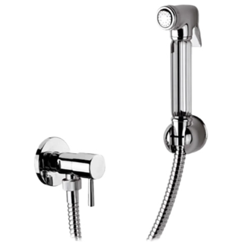 Гигиенический комплект с запорным вентилем Remer 332REZ, хром