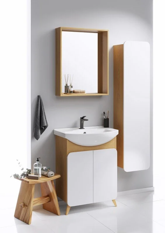 Зеркало Aqwella Basic 60 x 75 см, дуб золотой