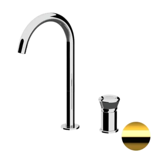 Смеситель для раковины Remer Element ET57LDO, золото глянцевое