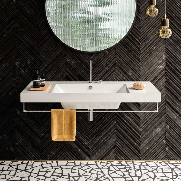 Раковина Catalano Zero 125x50, арт.0121260001, без отв. под смеситель, белый глянцевый