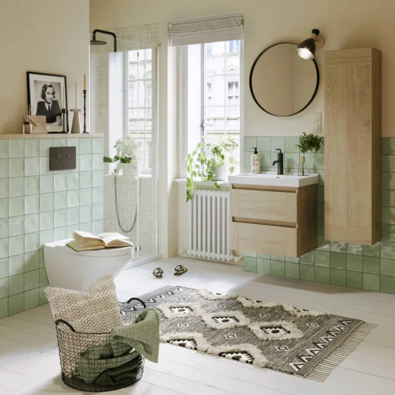 AQWELLA Astrid подвесной пенал 35 см, цвет дерево светлое