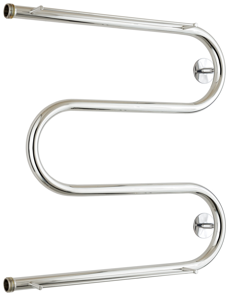 Водяной полотенцесушитель Стилье М-образный 2 полки 600х600 резьба-сгон 1", Без покрытия, арт.00014-6060