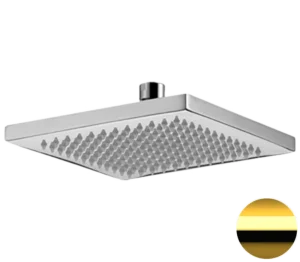 Верхний душ с шарнирным соединением 20 см Remer 359SSDOX, золото глянцевое