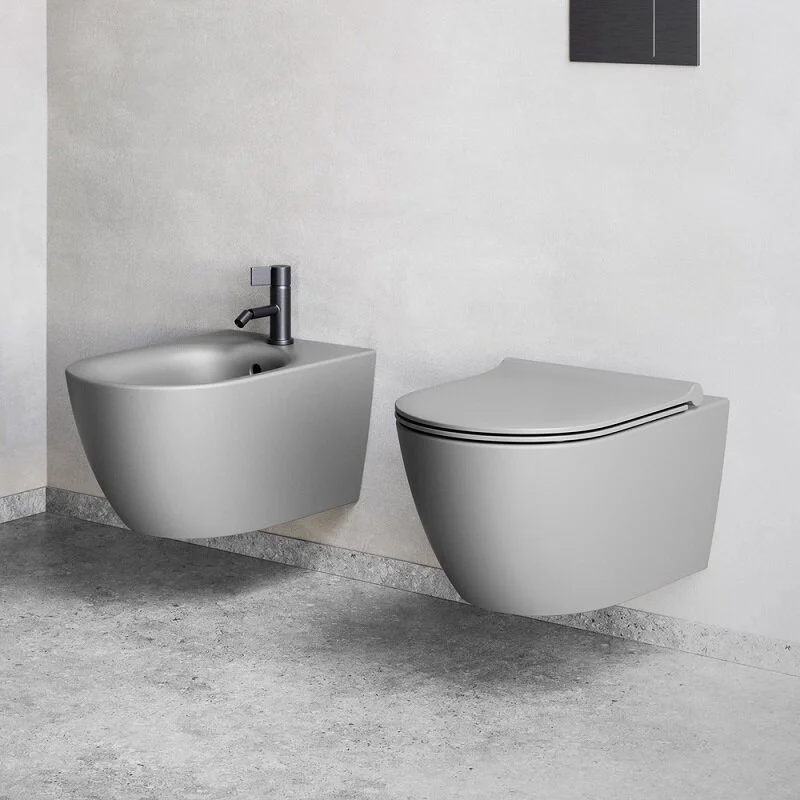 Унитаз подвесной безободковый Catalano Sfera 50x35, цемент матовый, арт.511500023