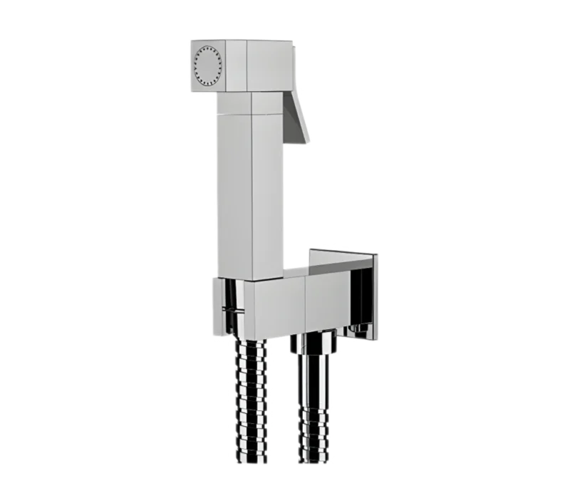 Гигиенический комплект с запорным вентилем Remer 338Q332OS, хром