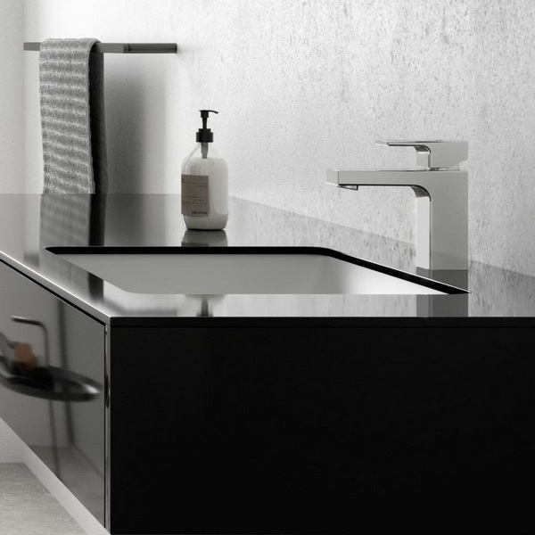 Смеситель для раковины Hansgrohe Vernis Shape 100, без донного клапана, хром, 71569000
