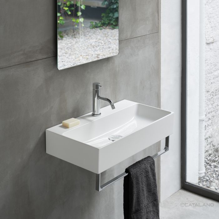 Раковина Catalano Premium 65х35, арт.0220650001, без отв. под смеситель, белый глянцевый