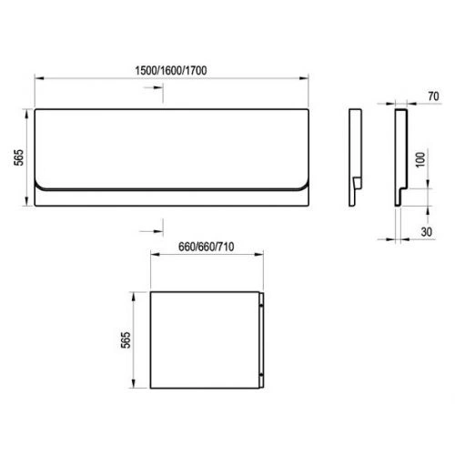 Экран Ravak Chrome 150 см