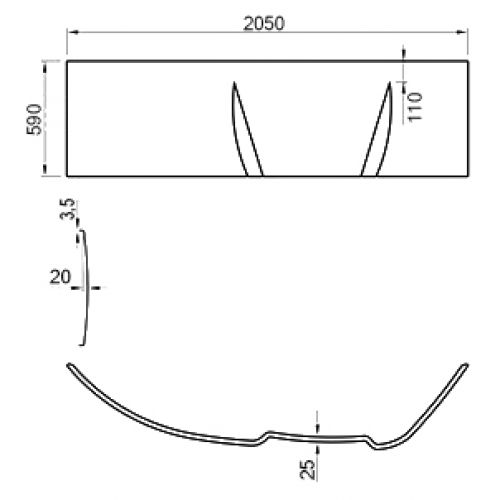Экран Ravak Asymmetric 170 L