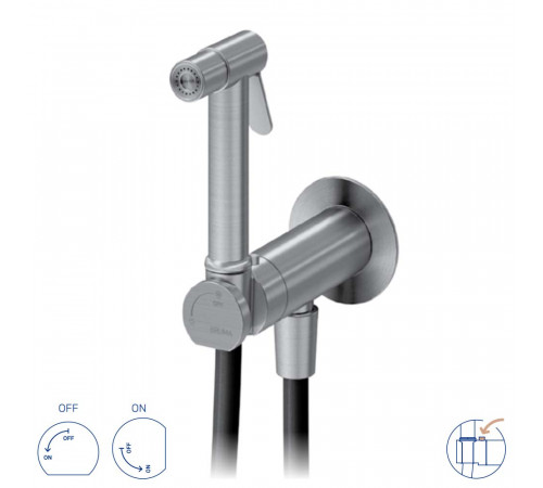 Смеситель для биде / унитаза, угол открытия 90 °. С нержавеющей стали Bruma X-Alpha 186 110 4IS Satin stainless steel