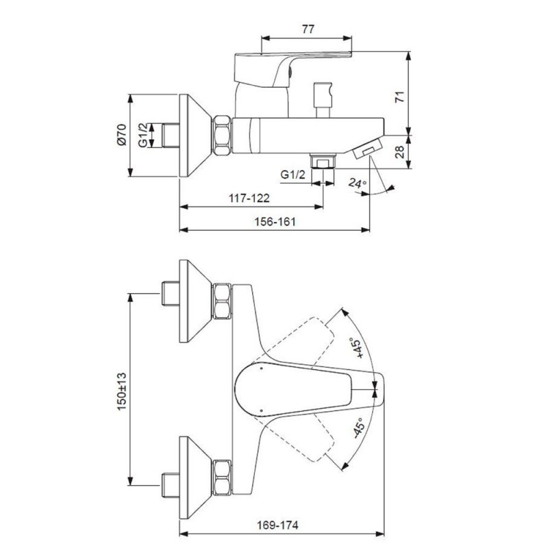 Промо набор для ванной Ideal Standard ESLA 3 в 1, BC264AA
