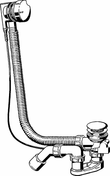Сифон для ванны слив-перелив Viega Simplex 285357
