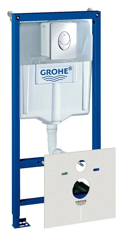 Система инсталляции для унитазов Grohe Rapid SL 4 в 1 с кнопкой смыва с шумоизоляцией 38536001 + 38505000 + 37131000