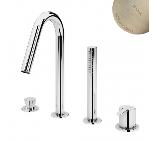 Смеситель на борт ванны, с наливом на ванну Bruma Leaf 167 990 1MM Morning Mist