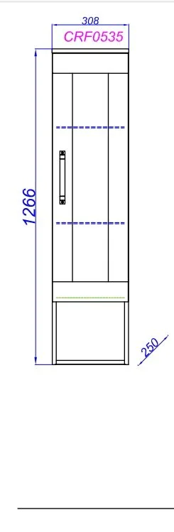 AQWELLA Craft подвесной пенал 30,8 см, цвет дерево темное