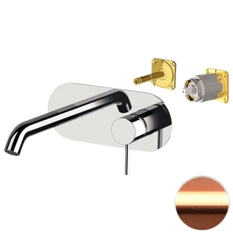 Смеситель для раковины Remer X Style X15KBRP, медь брашированная