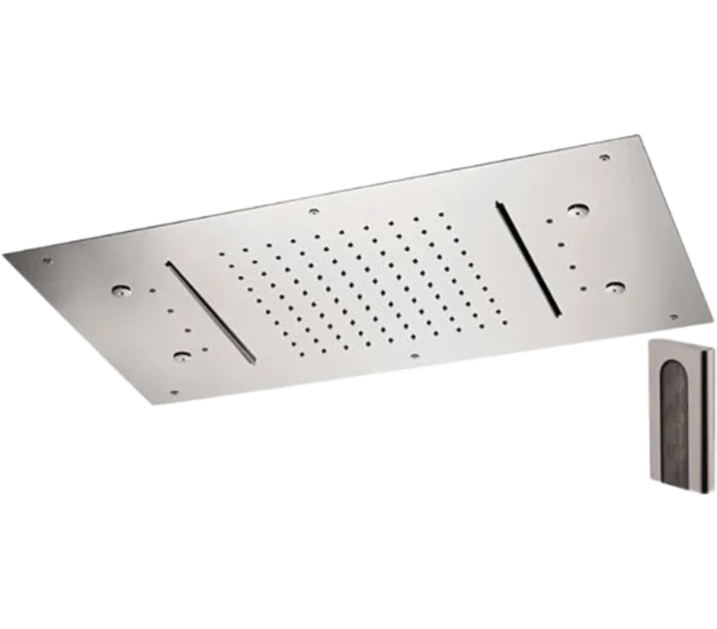 Верхний душ потолочный с подсветкой 70x40 см Remer 357RR7040N2CW, хром