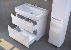 Тумба под умывальник Raval Forma 80 напольная белая