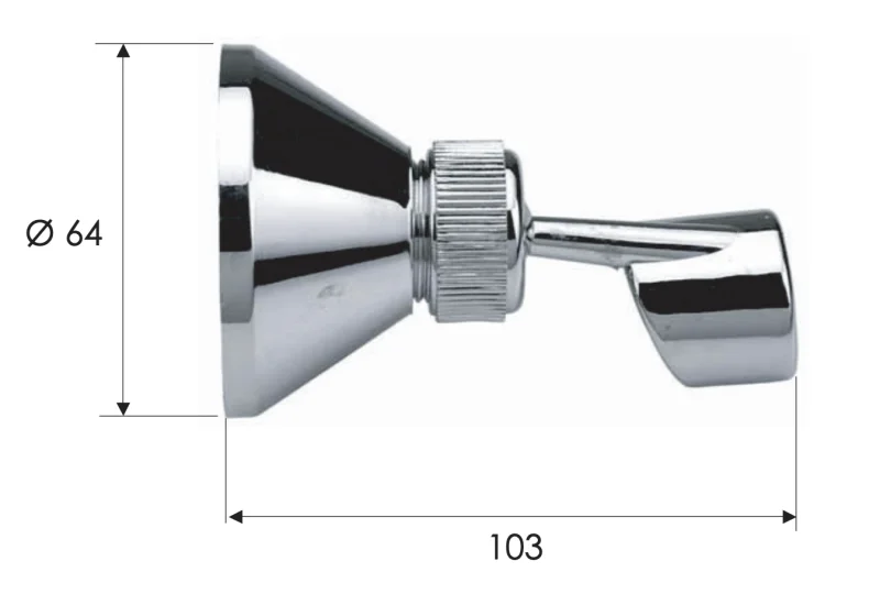 Держатель ручного душа Remer 335P, хром