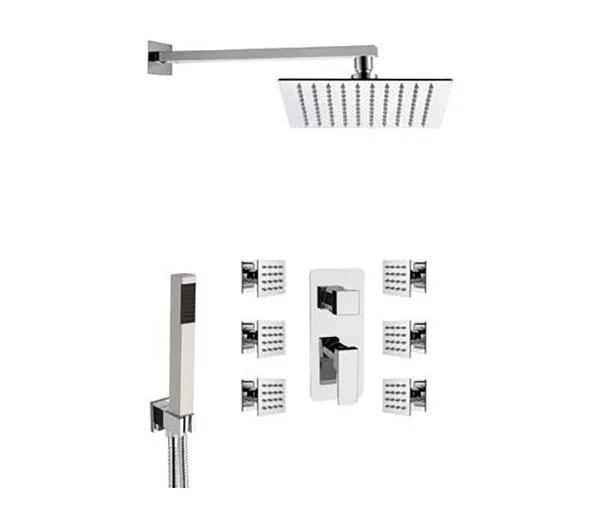 Комплект: Душевая система Remer Absolute AU93S02UFS20, хром