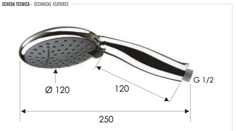 Ручной душ Remer 318CAX, хром