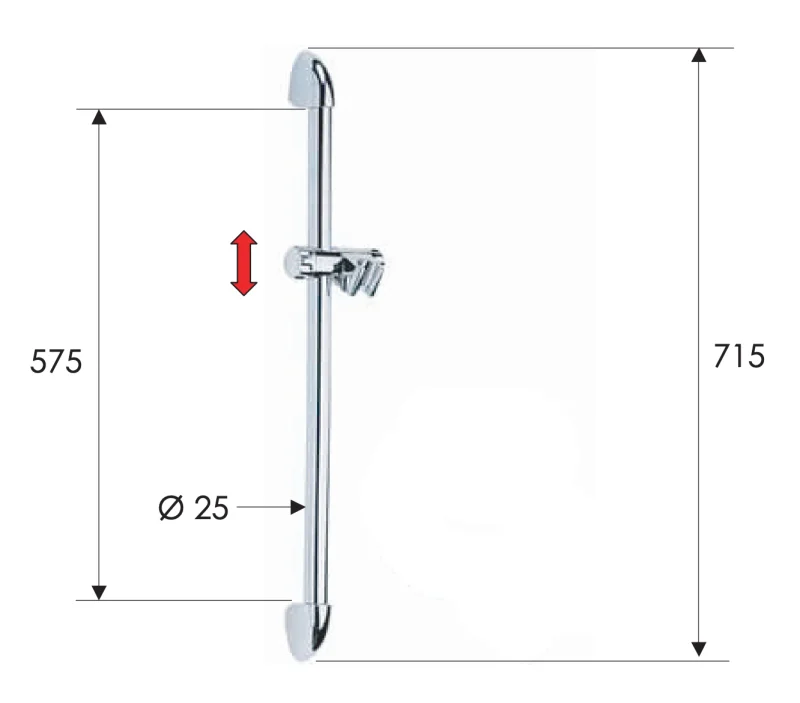 Душевая стойка 72 см Remer 311F, хром