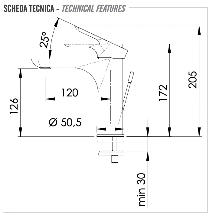 Смеситель для раковины Remer Infinity I10, хром