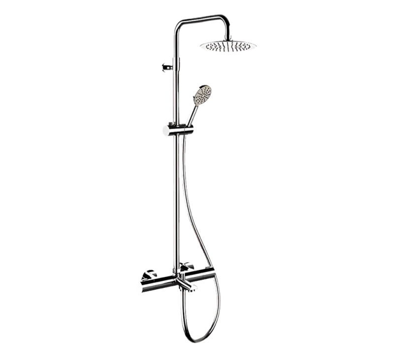 Душевая система термостатическая с изливом Remer EQ34A8MPUFM25G, хром