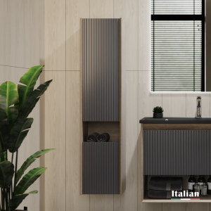 Пенал Jorno Tossony 140 подвесной, дуб самдал/антрацит