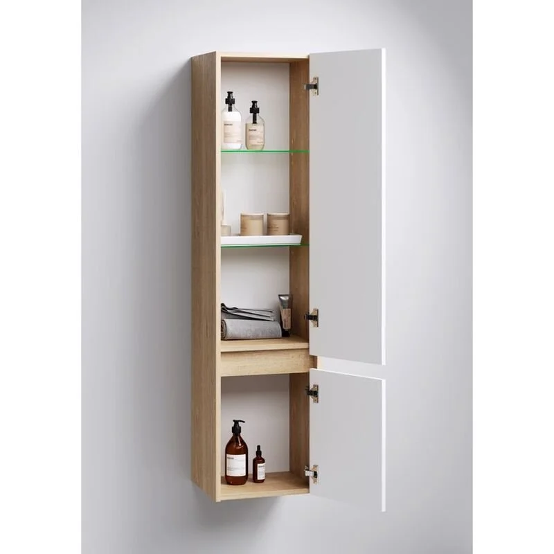 Шкаф-пенал подвесной Aqwella Сити 35 дуб балтийский