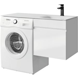Тумба (без умывальника) под стиральную машину Aqwella Duet 53 подвесная белая