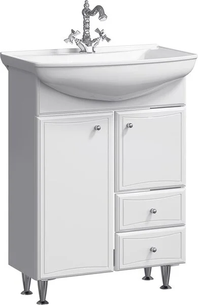 Тумба под умывальник Aqwella Барселона 65 с бельевой корзиной