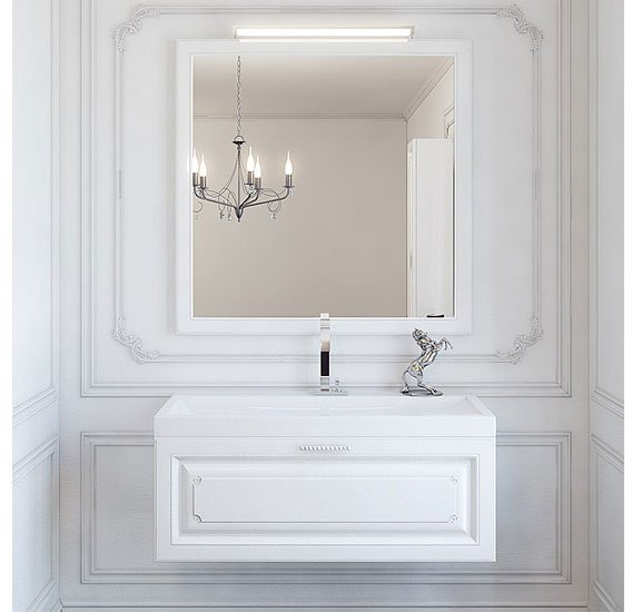 Зеркало Aqwella Империя 100 белое