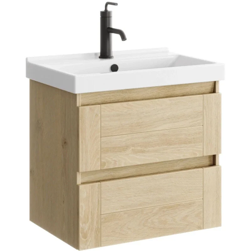 AQWELLA Astrid подвесная тумба под умывальник 60,5 см, цвет дерево светлое