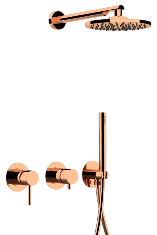 Душевая система Remer X Style X96S02ORL, медь глянцевая