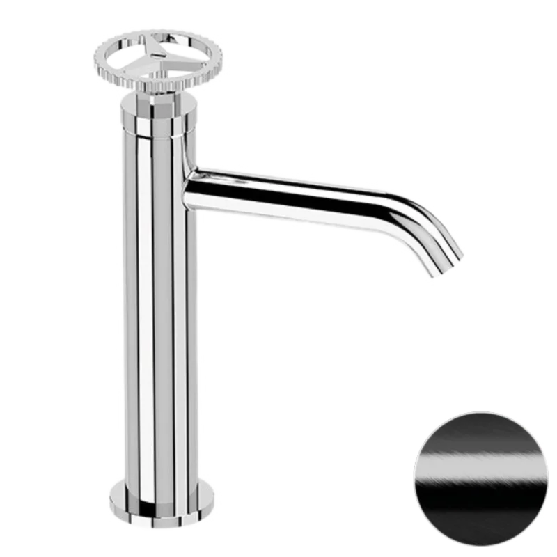 Смеситель для раковины Remer Chrono CH12ACFP, черный брашированный хром