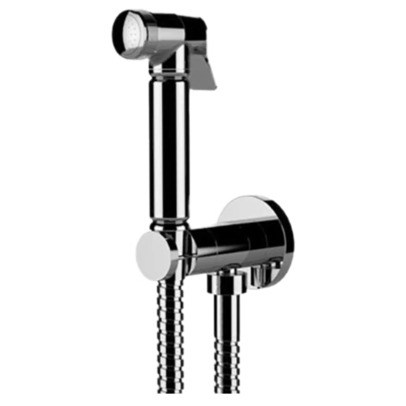 Гигиенический комплект с запорным вентилем Remer 338M332OL, хром
