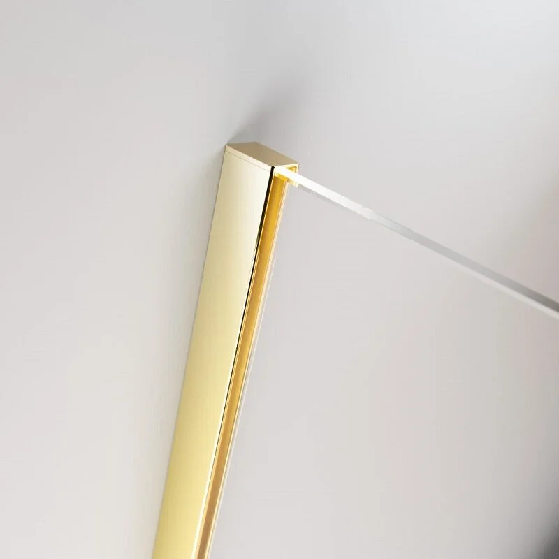Душевая дверь Radaway Furo KDD Gold, 100 x 200 см, с неподвижной частью, стекло прозрачное, профиль золото, правая, 10105100-09-01R