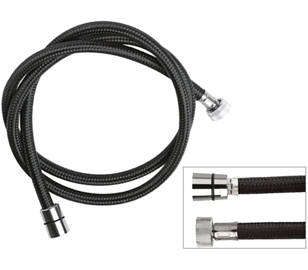 Шланг для душа ПВХ 120 см Remer 332CNNY120, черный