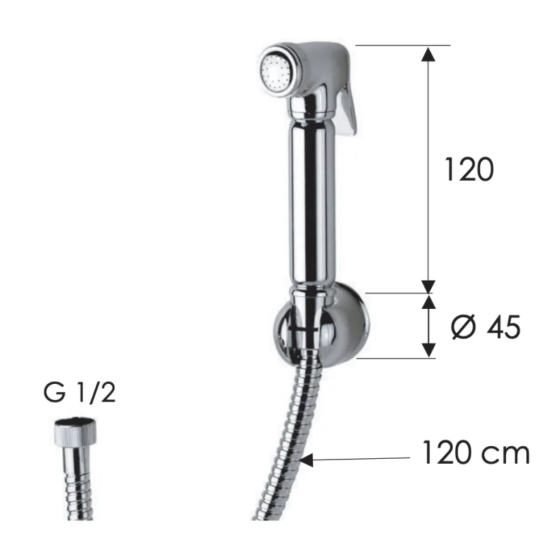 Гигиенический комплект Remer 332332OL, хром
