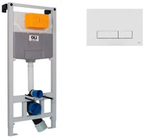 Инсталляция для унитаза OLI120 099949 + клавиша смыва Narrow белая 152939