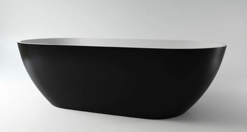 Ванна каменная Holbi Venus Solid Surface 170x80 белый изнутри /любой цвет по RAL снаружи