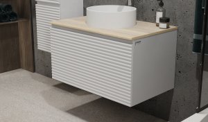 Тумба  Jorno Cossety 80 подвесная Белый/Дуб Мавелла голд