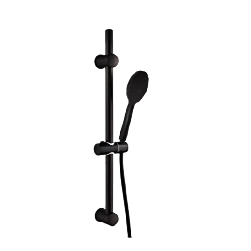 Душевая стойка с ручным душем и шлангом Remer 317ID8MPNO, черный матовый