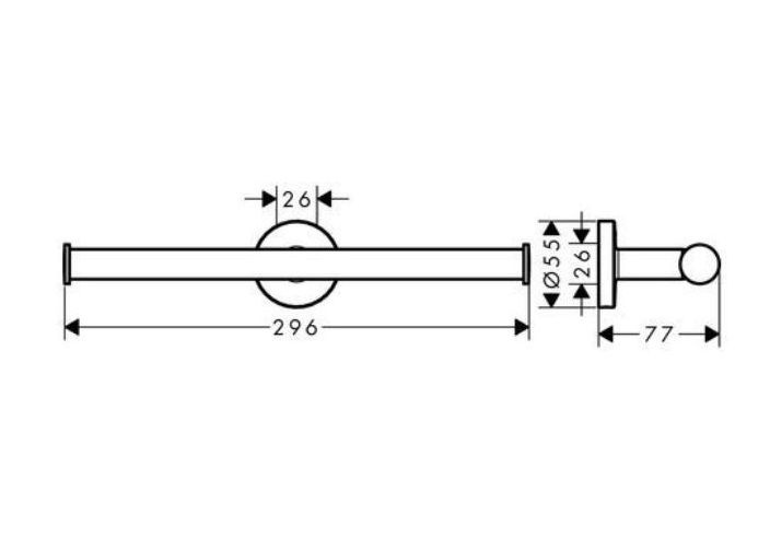 Держатель туалетной бумаги Hansgrohe Logis 41717000 двойной