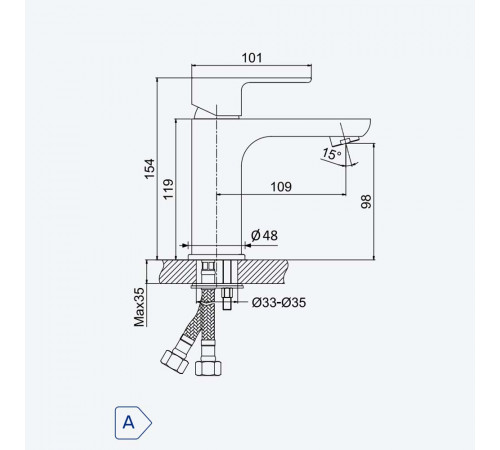Смеситель для раковины Bruma Coral 194 010 0NS Night Sky