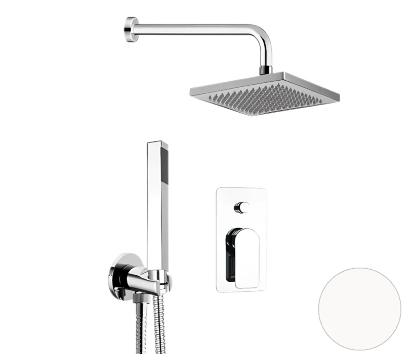 Душевая система Remer Infinity I09S08OBO, белый матовый